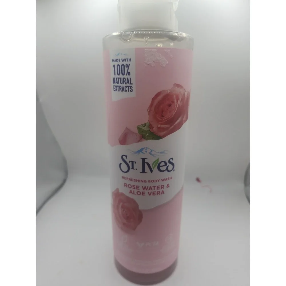 NEW ST. IVES ROSE WATER AND ALOE VERA BODY WASH 22 FL OZ